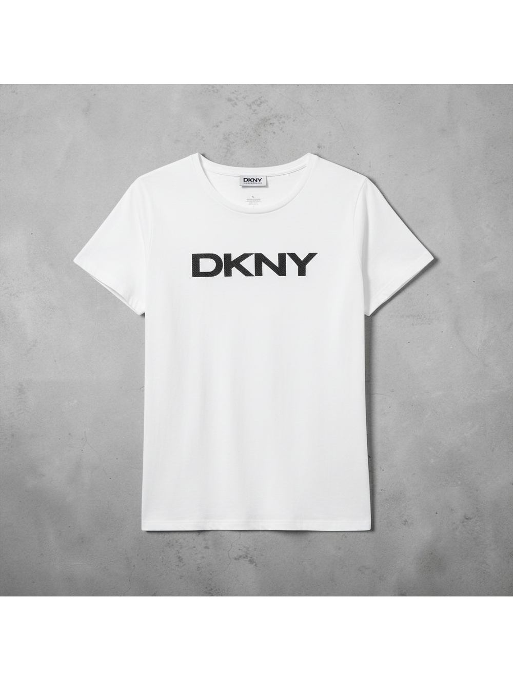 DKNY The Everywhere Tee Shirt XL White Black Embroidered Logo T-Shirt